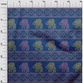 thumbnail image 2 of oneOone Silk Tabby Fabric Floral & Elephant Block Fabric Prints By Yard 42 Inch Wide, 2 of 4