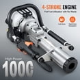 thumbnail image 4 of VEVOR 37.77cc Gas-Powered T Post Driver 4-Stroke Fence Piling Pounder w/ 3 Head, 4 of 9