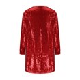 thumbnail image 4 of RKSTN Robes de Retour à la Maison pour Femmes Grande Taille Robe à Paillettes Col en V Manches Longues Longueur Genou Mode Automne Invité de Mariage Robe Cocktail, 4 of 5