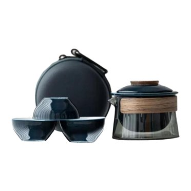 veasfak Ensemble de Thé de Voyage Tasse à Thé en Céramique Théière et Ensemble de Tasses pour Fêtes Escalade Quotidienne C
