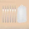 thumbnail image 2 of Dvruxg Stainless Steel Fruit Fork Set, Wooden Handle Tableware Utensils, Mini Dessert Picks for Parties & Home Dining Use, 2 of 5