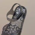 thumbnail image 4 of Sandales en Gelée pour Fille Taille 2 Chaussures de Course pour Filles Chaussures Fermées pour Filles Princesse à Enfiler Chaussures d'Été de Robe Chaussures de Plage pour Filles 12 Sandales Plates, 4 of 9