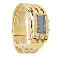 thumbnail image 3 of Men's Watch, Binary Time Mode Display Alloy Men's LED Watch Fashion  Waterproof  For Boyfriend For Daily Wear Men's Gold, 3 of 8