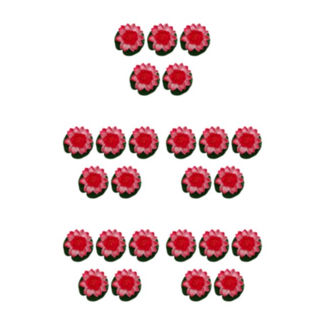 Maytalsory 5pcs Artificial Float Lotus Flowers Elegant Low Maintenance Realistic Appearance peach red 5Set
