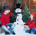 thumbnail image 4 of Costway 4.2 FT Pre-Lit Snowman & Redbirds Christmas Decoration with LED Lights Holiday, 4 of 10