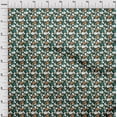 thumbnail image 3 of oneOone Polyester Lycra Teal Green Fabric Cloud & Bird Cartoon Sewing Material Print Fabric By The Yard 56 Inch Wide, 3 of 4