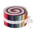 thumbnail image 2 of 36 Pieces Jelly Fabric Roll 2.5 Inch Roll Up Fabric Quilting Strips Floral Printed Craft Fabric Bundle Precut Patchwork with Assorted Patterns , Burlap D 36PCS, 2 of 8