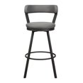 thumbnail image 4 of Lexicon Appert Metal Swivel Pub Height Chair in Mottled Silver/Gray (Set of 2), 4 of 8