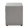 thumbnail image 4 of Baxton Studio Lepine 2-Drawer Tufted Fabric and Wood Nightstand in Gray, 4 of 8