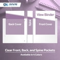 thumbnail image 3 of Davis Group Economy 3-Ring View Binders, 1" Round Rings, 225 Capacity, Assorted, Pack of 4, 3 of 4