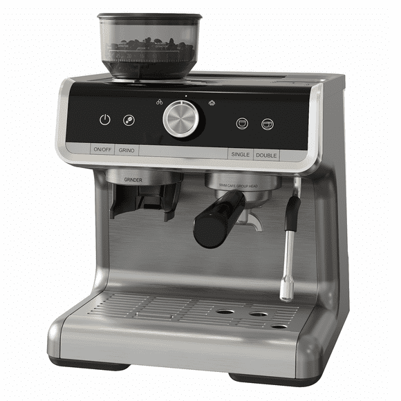 Espresso Machine with Grinder and Milk Frother, 20 Bar 3-in-1 Coffee Maker, 95oz Water Tank, Built-in Burr Grinder & Steam Wand for Cappuccino, Latte
