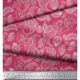 thumbnail image 3 of Soimoi Viscose Chiffon Fabric Paisley Block Printed Craft Fabric by The Yard 42 Inch Wide, 3 of 3