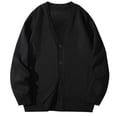 thumbnail image 2 of Cardigan Veste à Col en V à Manches Longues pour Homme, Doublé en Molleton, avec Boutons et Poches, Idéal pour le Temps Froid à l'Intérieur et à l'Extérieur, 2 of 3