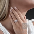 thumbnail image 4 of Womens 2.5Ct Wedding Engagement Ring Band Set Fabulous Cushion CZ Sterling Silver 925, 4 of 6