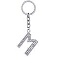 thumbnail image 1 of Key Chain Rhinestone A to Z Design Pendant Keychain Key Ring for Handbag Decor, 1 of 8