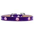 thumbnail image 1 of Bright Pink Rose Widget Dog Collar Purple Ice Cream Size 20, 1 of 2