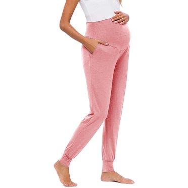 Weiqiqre Straight Leg Yoga Pants for Women Workout Joggers Over The Belly Pajama Sweatpants Stretchy Pregnancy Pants