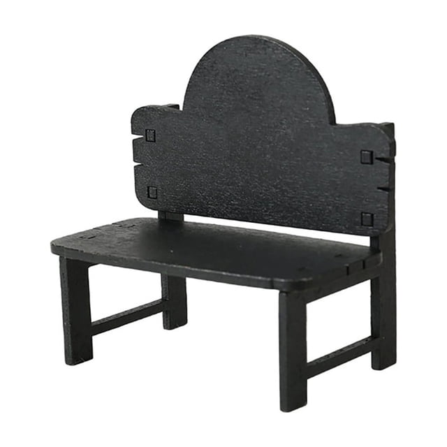 Doll Miniature Furniture Wooden DIY Table And Chair Children's Toy Fun DIY Assembly Miniature Fairy Desk And Chair Children's Fun Wooden Rocking Chair Toy