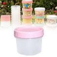 thumbnail image 2 of 1 Pcs Plastic Containers with Lids,Mini Plastic Containers,Reusable Transparent Stackable Storage Containers, for Snack Lunch Meal Prep Salad Dressings,Leakproof Small Freezer Containers,(Pink,160ml), 2 of 8