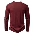 thumbnail image 3 of T-Shirt à Manches Longues pour Hommes Hommes Décontracté Uni Chandail à Manches Longues Col Rond T-Shirt Hauts Blouse T-Shirts pour Hommes Mode Into the Am T-Shirts pour Hommes T-Shirt à Manches Longues, 3 of 9