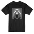 thumbnail image 1 of Dingy Boat Waves Pattern Design Men's Black T-shirt, 1 of 1