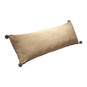TopLLC Coral Velvet Body Pillow with Striped Plush Cover - Soft Breathable Memory Foam for Side Sleepers (1 Count)