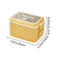 thumbnail image 3 of Border Student Bento Box Children Sealed Fruit Box Salad Box Work Microwave Lunch Box Chopsticks Dip Container Cute Kids Bento Lunch Box, 3 of 6