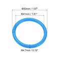 thumbnail image 2 of Unique Bargains 2' OD 1.6' ID Plastic O Ring Binder Rings, Blue, 50 Pack, 2 of 6