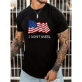thumbnail image 2 of T-Shirt Graphique Patriotique pour Hommes "Je Ne Me Genre Pas" Drapeau Américain - Col Rond, Manches Courtes, Tenue Toutes Saisons, Lavable en Machine Fête des Pères, Fête des Mères, Nouvel An, Festival de Printemps, Saint-Valentin, Indep, 2 of 7