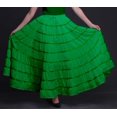 thumbnail image 3 of Phagun Jupe Longue Décontractée Verte pour Femmes, Maxi d'Été, Vêtements Indiens-18, 3 of 6