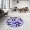 thumbnail image 4 of Ahgly Tapis Rectangulaire Lavable en Machine Intérieur Transitionnel Violet Pervenche Profond, 2 Pieds x 4 Pieds, 4 of 7