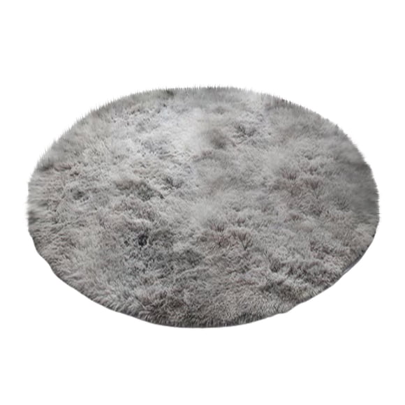 Round Tie-dyed Silk Wool Carpet Home Bedroom Living Room Coffee Table Blanket Computer Chair Mat Easy To Care 60cm