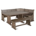 thumbnail image 2 of Yael 4pc Corner Breakfast Nook Set- Brown Dining Table Corner Bench, 2 of 6