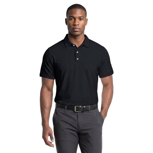 Ben Hogan Performance Men's Gentleman Geometric Golf Print Short Sleeve Polo Shirt