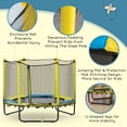 thumbnail image 4 of Qaba Kids Trampoline, Indoor Outdoor Trampoline with Enclosure Net, Yellow, 4 of 10