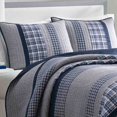 thumbnail image 2 of Nautica Courtepointe Assemblée en Coton Adleson, Très Grand Lit, Bleu/gris, 2 of 4