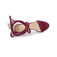 thumbnail image 4 of BLISSFUL STEP Women's Open Toe Stiletto Heeled Lace up Solid Sandals Burgundy 10, 4 of 7