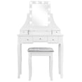 thumbnail image 4 of Patiojoy Detachable Vanity Table Set Makeup Table with Mirror &Cushioned Stool White, 4 of 5