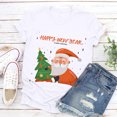 thumbnail image 4 of Haut de Sapin de Noël Femme Décontracté Col Rond Manches Courtes T-shirt Imprimé Sapin de Noël Haut, 4 of 7