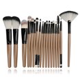 thumbnail image 1 of Ensemble Professionnel de 18 Pinceaux de Maquillage avec Poils en Fibres Synthétiques - Comprend un Pinceau Éventail et un Pinceau à Poudre (Modèle 7#), Outils Doux et Agréables pour la Peau pour Débutants et Pros, Format Portable pour un Usage Quotidien &, 1 of 5
