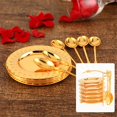 thumbnail image 4 of GROWTH TANK Zinc Alloy Dinnerware Set Plate Spoon Golden with Storage Rack Organizer Dish, 4 of 8