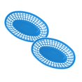 thumbnail image 1 of Oleegame 2PC Kitchen Plastic Vegetable Washing Basket Double Layer Fruit Plate Vegetable Basket Multifunctional Storage Basket Blue, 1 of 7