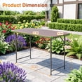 thumbnail image 3 of FDW 4 FT Picnic Table Folding Table Plastic Table,Ratten, 3 of 7