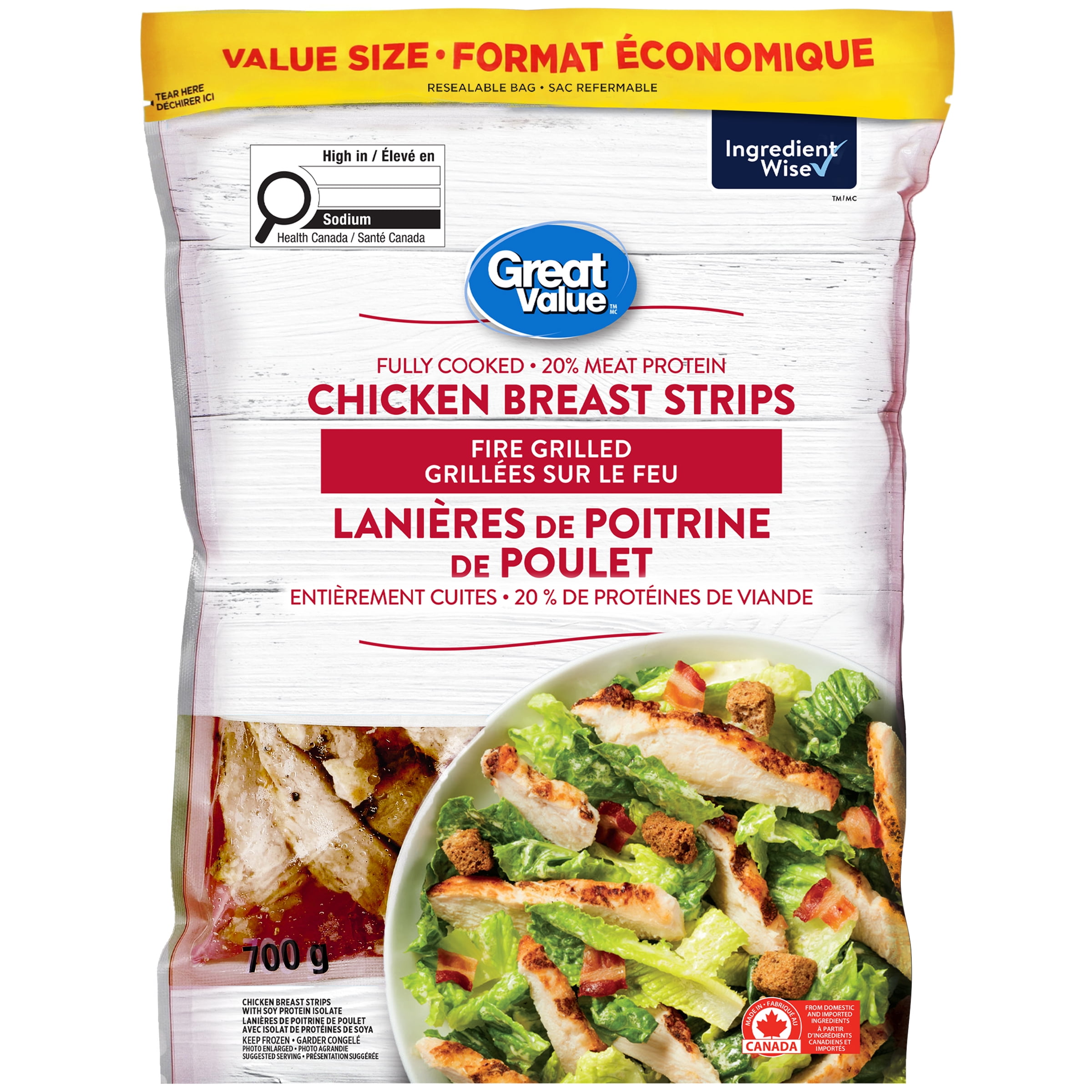 GV Lanieres de Poitrine de Poulet, Entierement cuites 700g
