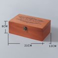 thumbnail image 2 of Boîte de Rangement Rétro en Bois Souvenir Lettre Coffre au Trésor Verrouillable m, 2 of 9