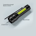 thumbnail image 3 of FHBVT USB Rechargeable Mini LED Flashlight Emergency Phone Charger Telescopic Zoom IPX45 Waterproof Anti-Slip Grip 4-Hour Runtime for Camping Hiking Fishing Home Power Outages Outdoor Night Use, 3 of 8