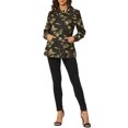 thumbnail image 2 of INSPIRE CHIC Women's Utility Jackets Drawstring Waist Flap Pockets Lightweight Jacket Camouflage S, 2 of 5