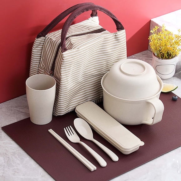 HLONK Wheat Straw Dinnerware Set Unbreakable Tableware Set Dishwasher & Microwave Safe Eco-Friendly Reusable Dinner Dessert Plates Bowls Mugs Cutlery