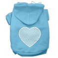 thumbnail image 1 of Sweat à Capuche pour Chien Imprimé Cœur Chevron Bleu Bébé Taille Sm (10), 1 of 1