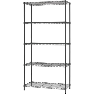 FDW 5-Tier Wire Shelving Unit, 14"D X 36"W X 72"H, Adjustable Metal Rack, Heavy Duty Steel Shelf for Garage, Kitchen, Pantry, Black